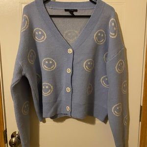 Forever21 Happy Face Cardigan Sweater